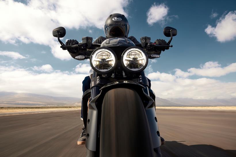 Triumph Rocket 3 headlight close up