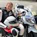 Claire Lomas with her Suzuki SV650