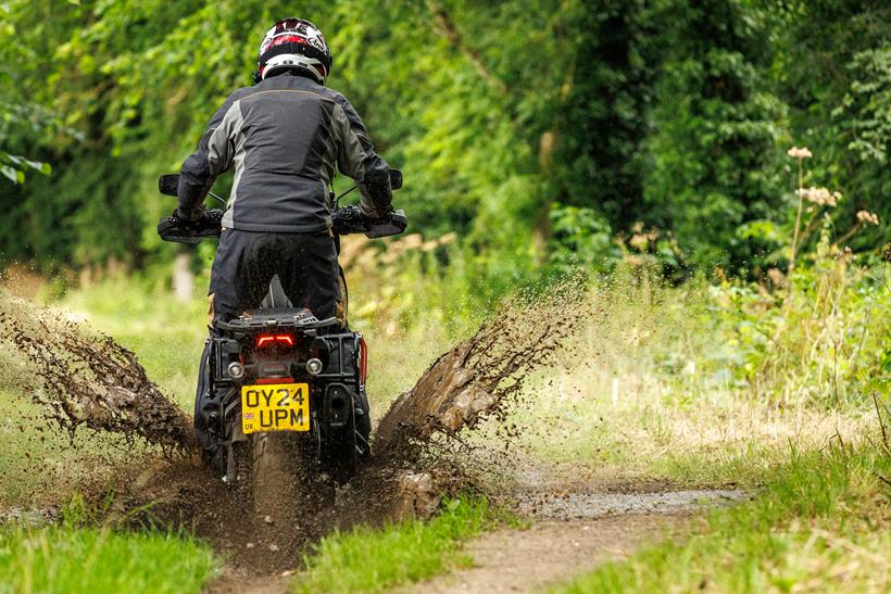 Harley-Davidson CVO Pan America ridden through a muddy rut