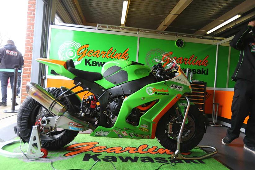 The iconic green and orange of Gearlink Kawasaki