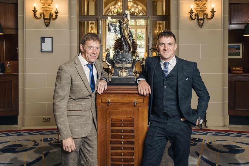 Ben (left) and Tom (right) with the Segrave Trophy