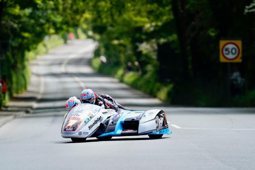 Ben and Tom Birchall cornering at the Isle of Man TT