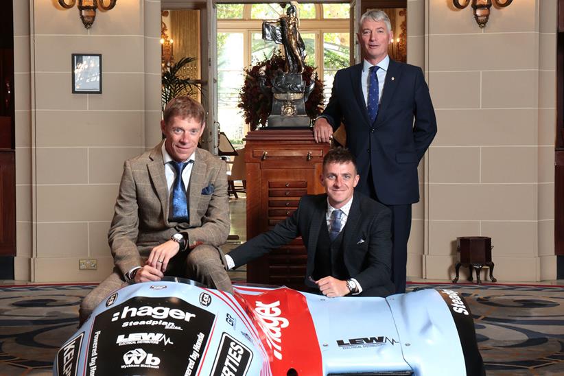 Ben and Tom Birchall with the Segrave Trophy and their sidecar