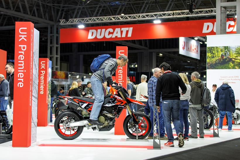 Ducatis on display at Motorcycle Live