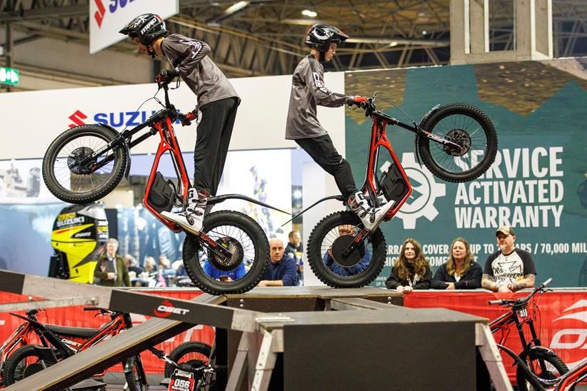 Trials riders put on a show at Motorcycle Live