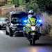 A Lincolnshire Police rider leads the funeral procession. Credit: Malcolm Shorter