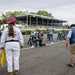 Riders leaving the start line at the Goodwood Revival