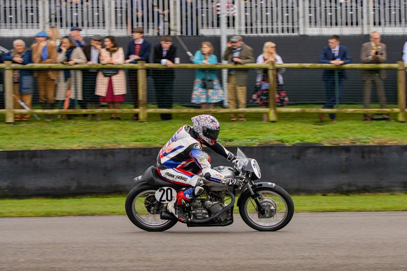 John McGuinness riding at the Goodwood Revival