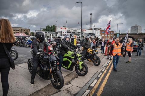 Verge Motorcycles showcase new hubless TS Pro at annual Brighton Burn Up event