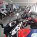 Aprilia motorcycle in showroom