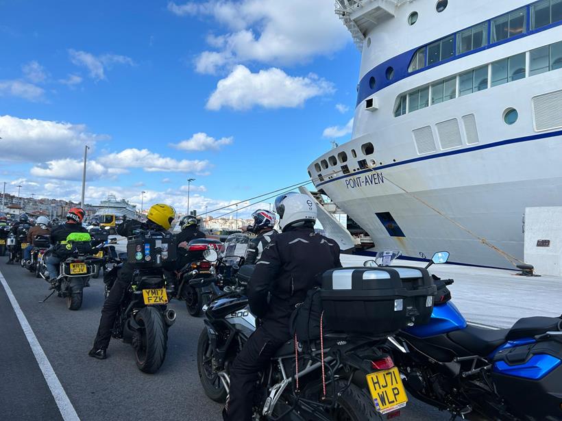 Michael joins the queue for the Brittany Ferries trip back to Blighty