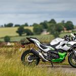 I'm not normally a huge fan of Kawasaki's Ninja styling, but this one's the ugly duckling