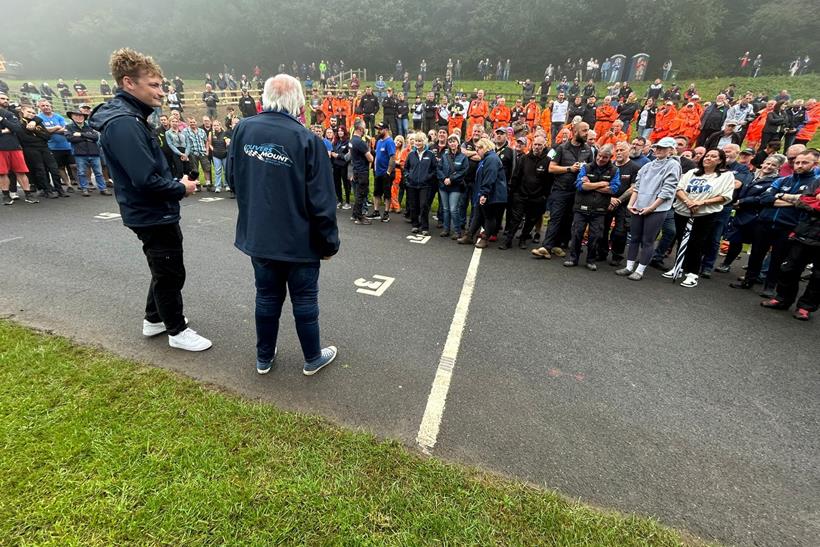 Tony Coupland addressing crowds