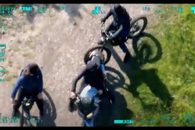 Three riders spotted with no helmets