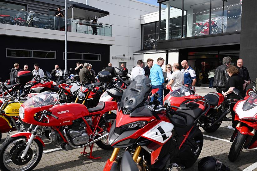 Bikes parked at the Sunderland store opening