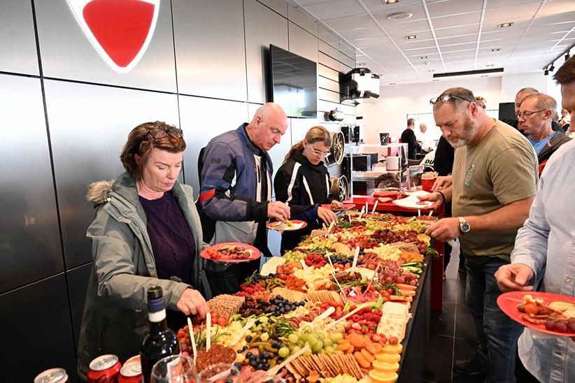 Food served at the Ducati Sunderland store opening