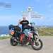 Josh Richardson with his KTM Super Duke GT at Land's End