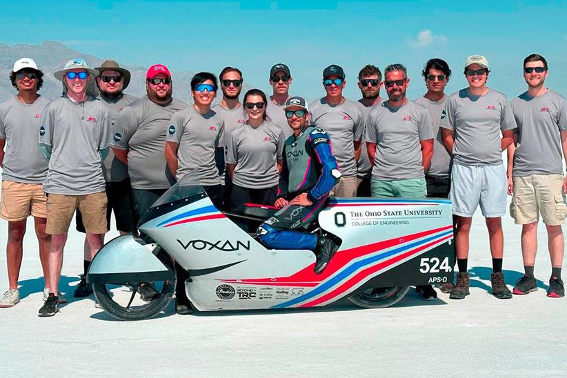 OSU team with Voxan driver Louis-Marie Blondel