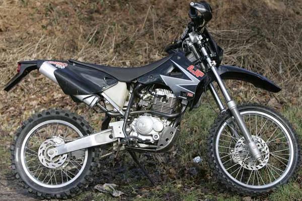 AJP PR4 Enduro motorcycle review - Side view