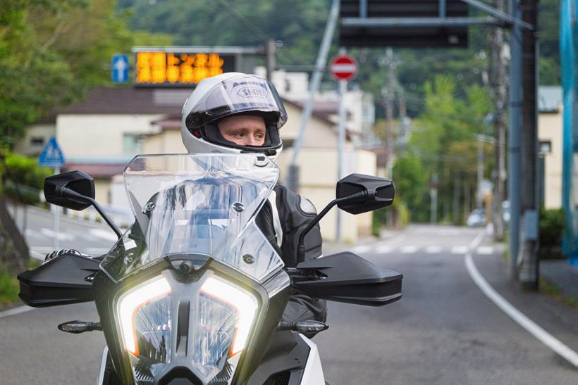 Riding a Bosch development KTM model in Japan