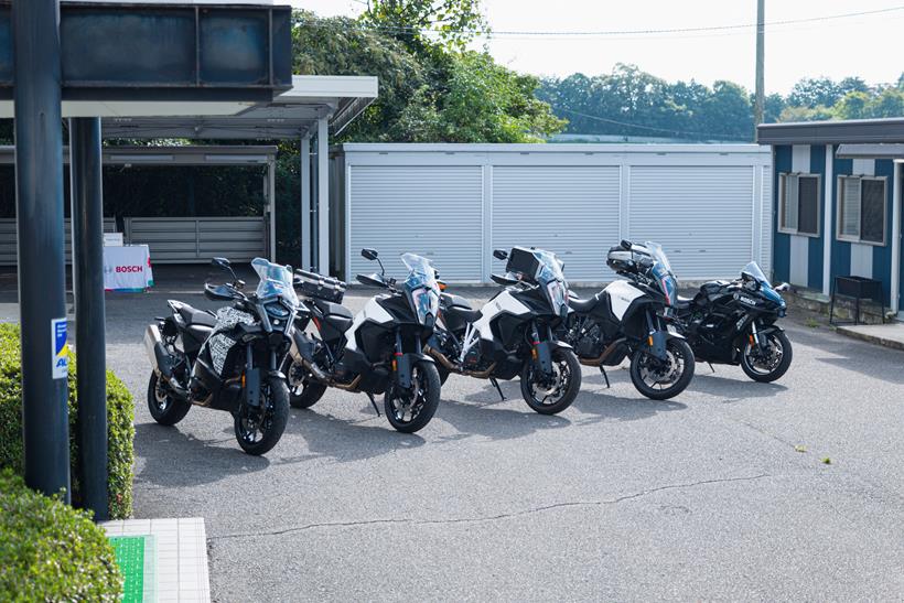 KTM development models lined up at Bosch's Japanese development centre