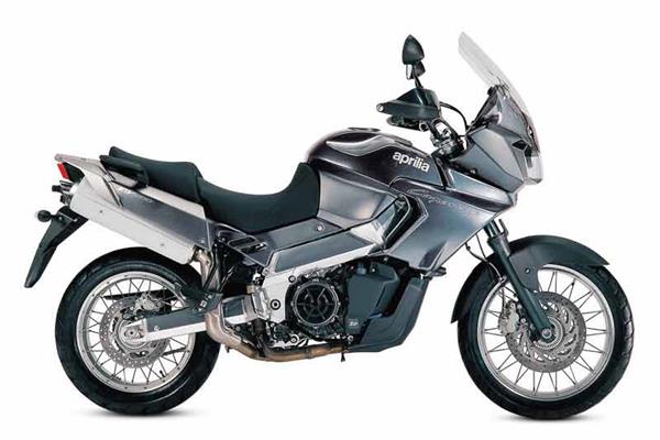 Aprilia ETV1000 Caponord motorcycle review - Side view