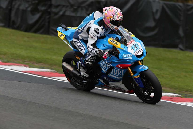 Lee Johnston in British Supersport action for Ashcourt Racing