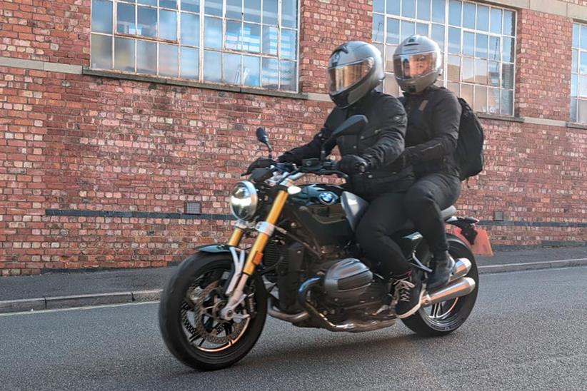 BMW R12 nineT with pillion