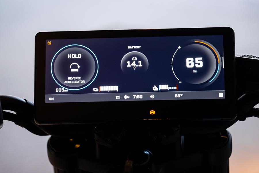 2025-on Can-Am Pulse detailed shot of dash