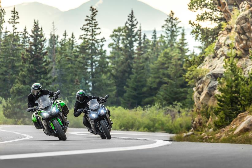 Kawasaki Ninja 1100SX models riding together