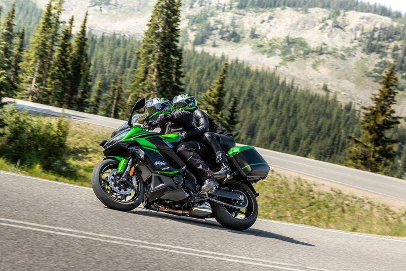 Kawasaki Ninja 1100SX riding two-up