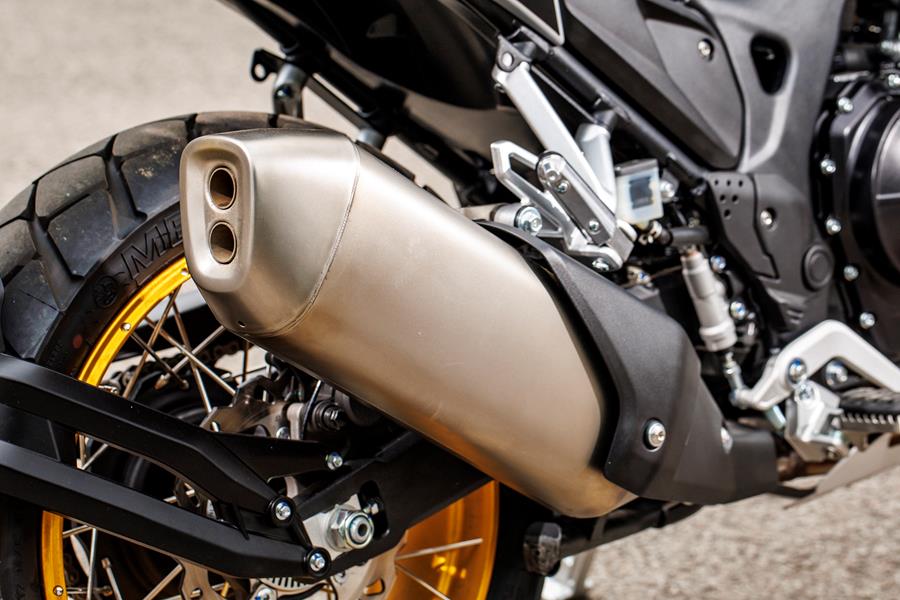 2024-on Kove 510X exhaust detail