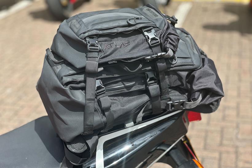 Oxford Atlas B30 backpack fitted as a tail pack