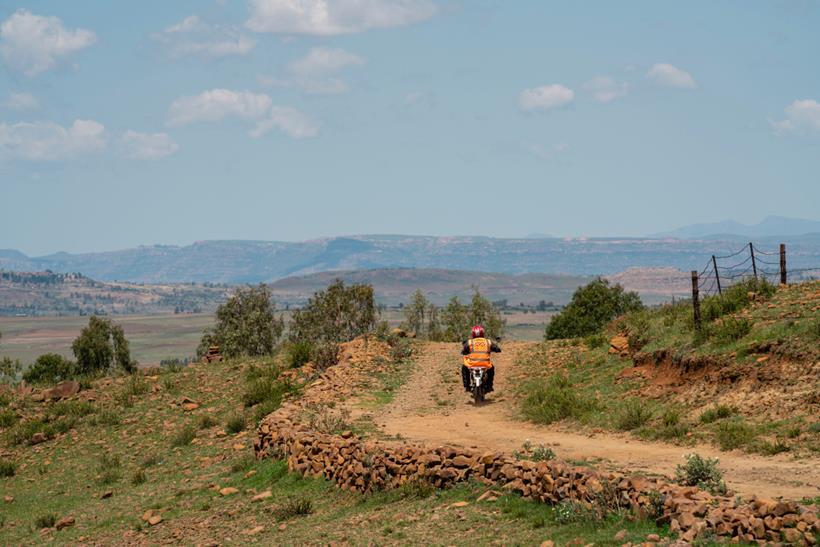 Riders for Health rider in rural Africa