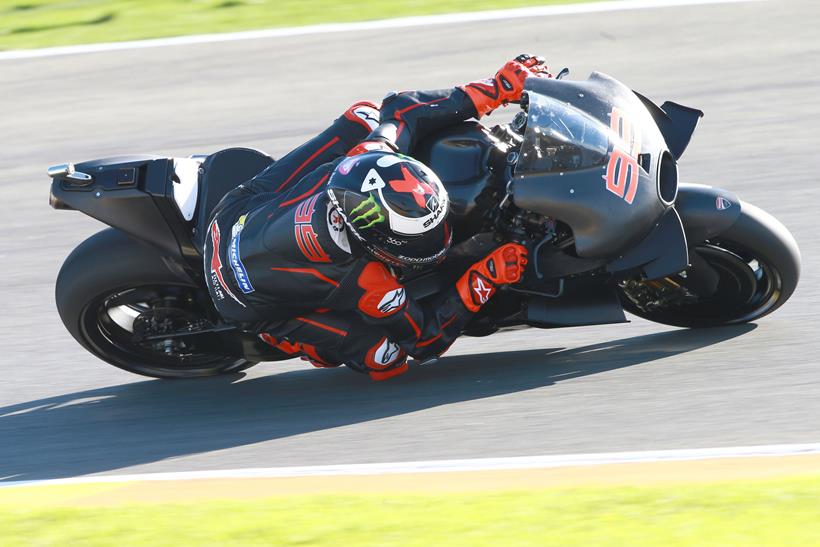 Aprilia MotoGP cornering on track