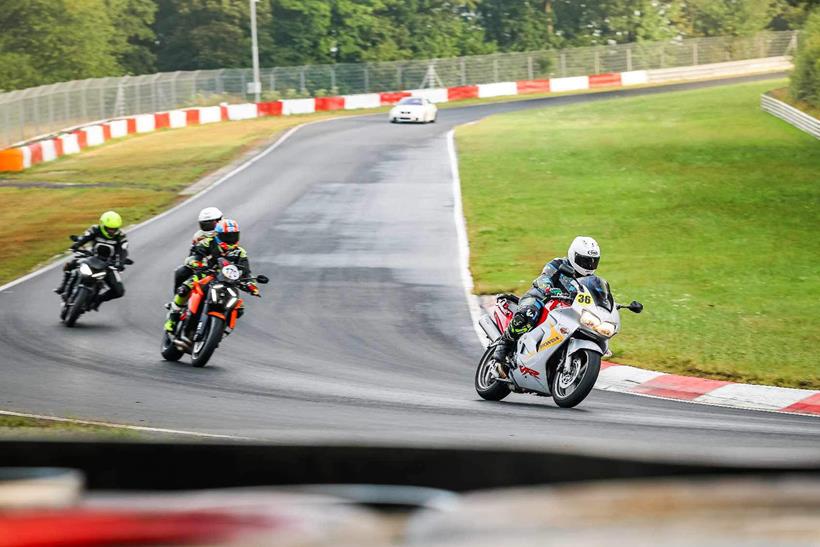 Wet pillion lap of the Nurburgring