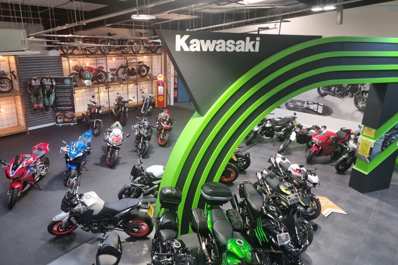 Kawasaki motorcycle showroom