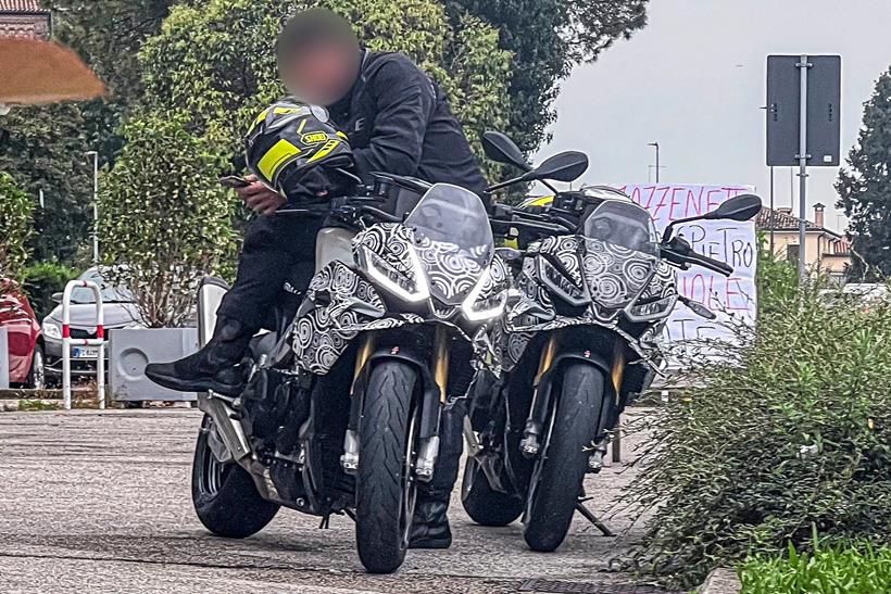 Aprilia Tuono prototypes parked