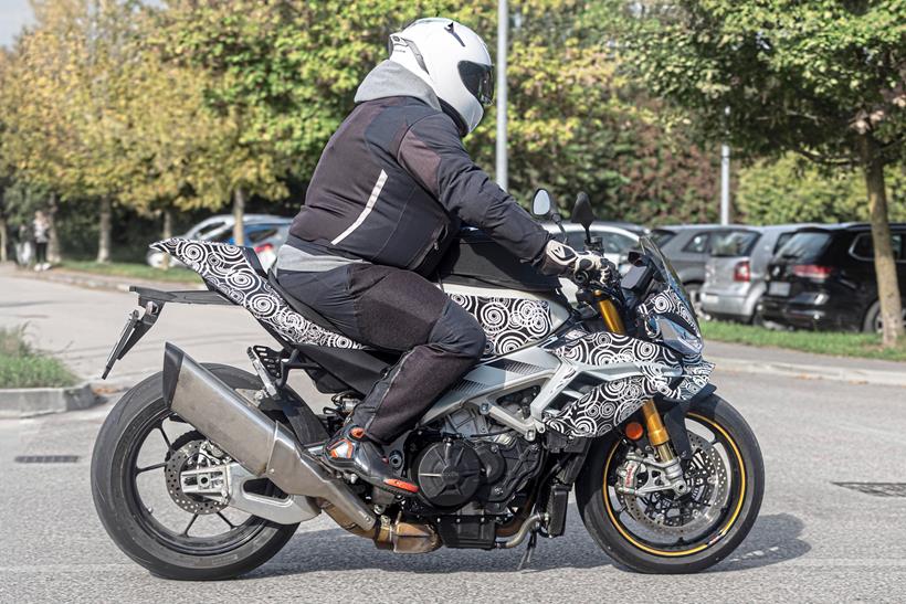 Aprilia Tuono prototype ridden on road