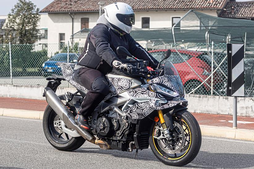 Aprilia Tuono prototype ridden on road