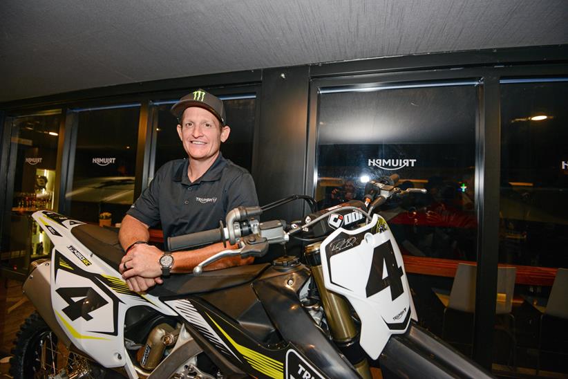 Ricky Carmichael with the Triumph TF 450 RC