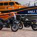 Triumph Tiger 900 Bond Edition and Triumph Scrambler 1200 Bond Edition with RNLI lifeboat