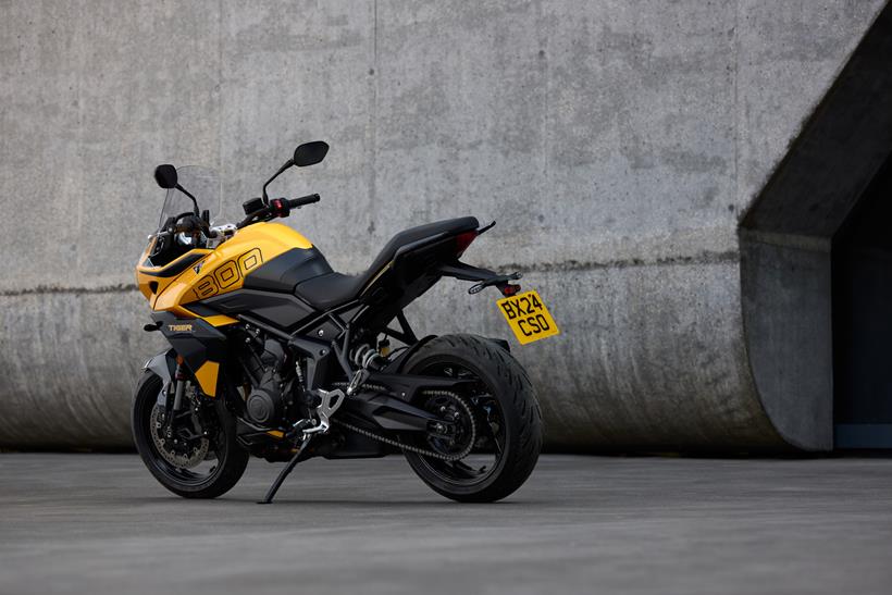 Triumph Tiger Sport 800 parked on its stand