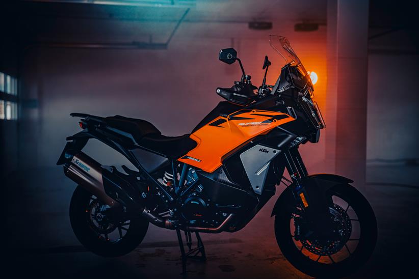 KTM 1390 Super Adventure S Evo static side view