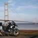 BMW R1300GS in front of the Humber Bridge