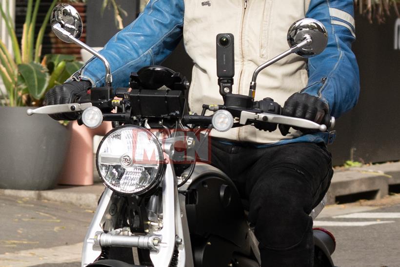 Royal Enfield electric bike seen riding in an urban environment