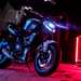 2025 Yamaha MT-07 headlight on at night