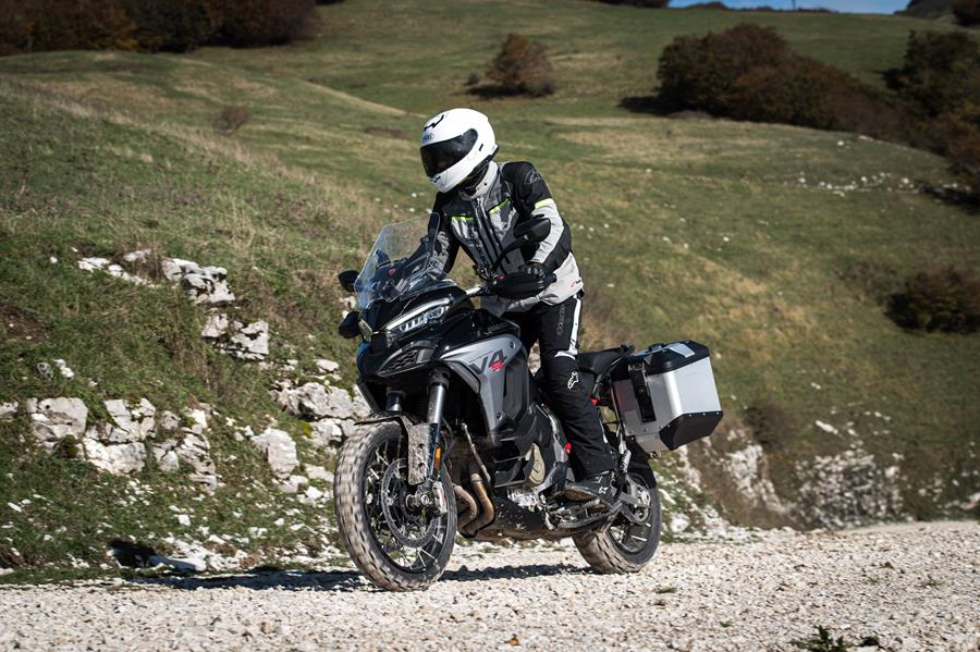 2025-on Ducati Multistrada V4S on a gravel road