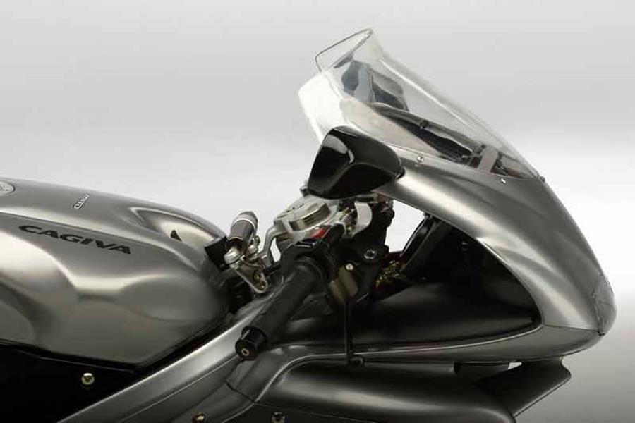 Cagiva Mito 125 screen and handlebar