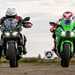 Kawasaki Ninja 7 Hybrid and ZX-10R line up against eachother